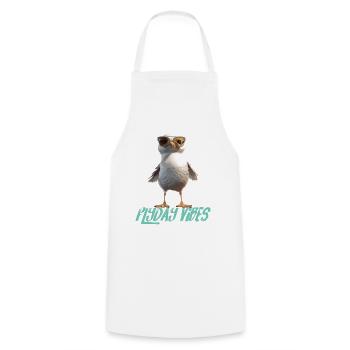 Seagull Flyday Vibes Cool Mignons vacances d’été - Tablier de cuisine - blanc - Devant - AI Model Male 185 dark (185cm)