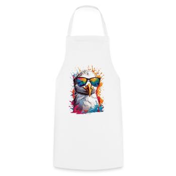 Möwe Sonnenbrille Sommer Urlaub bunt - Kochschürze - Weiß - Vorne - AI Model Male 185 dark (185cm)