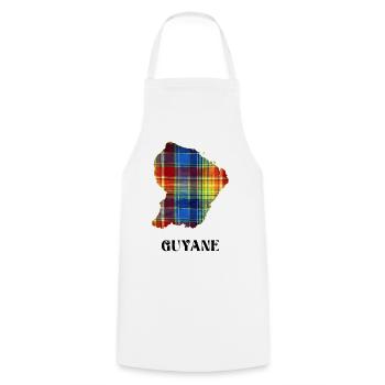 Guyane Française Madras Homme Femme Et Enfant - Tablier de cuisine - blanc - Devant - AI Model Male 185 dark (185cm)