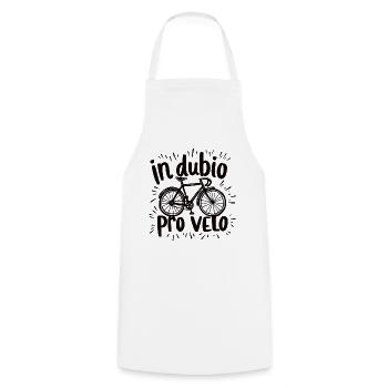 Fahrrad Spruch In dubio pro velo - Kochschürze - Weiß - Vorne - AI Model Male 185 dark (185cm)