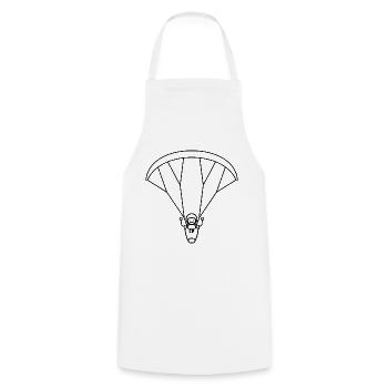 Parapikto lying lines black - Cooking Apron - white - Front - AI Model Male 185 dark (185cm)