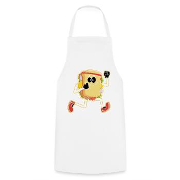 Sandwich Headband Lauband Fitness Runner Running - Cooking Apron - white - Front - AI Model Male 185 dark (185cm)
