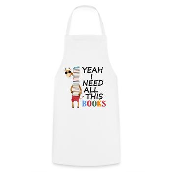 read reading lesson book primer roman ebook bibo - Cooking Apron - white - Front - AI Model Male 185 dark (185cm)