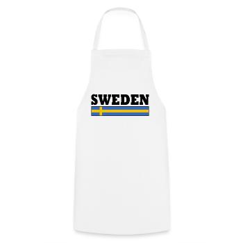 Sweden - Cooking Apron - white - Front - AI Model Male 185 dark (185cm)