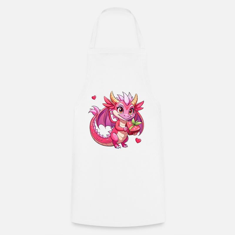 Farbenfroher Drache - Kochschürze - Weiß