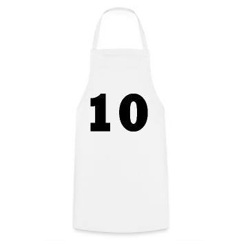 10 - Kochschürze - Weiß - Vorne - AI Model Male 185 dark (185cm)