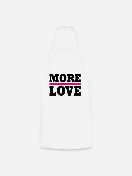 More love - Kochschürze - Weiß