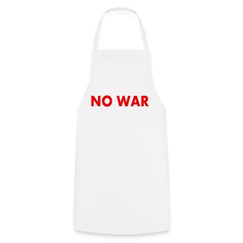No war - Cooking Apron - white - Front - AI Model Male 185 dark (185cm)