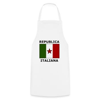 The Republic of Italy - Cooking Apron - white - Front - AI Model Male 185 dark (185cm)