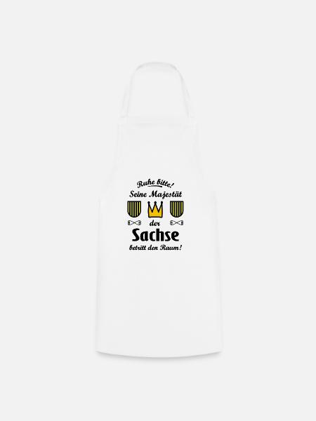 Seine Majestät der Sachse - Kochschürze - Weiß