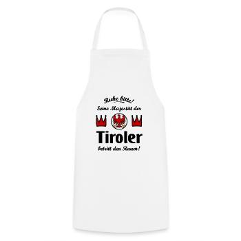 Der Tiroler König - Kochschürze - Weiß - Vorne - AI Model Male 185 dark (185cm)