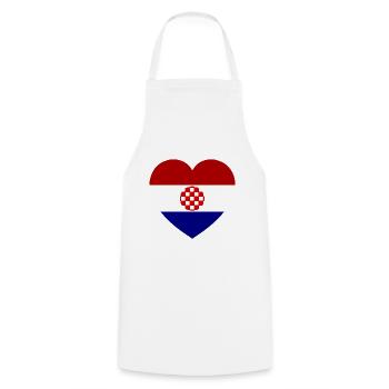 The heart of love for Croatia - Cooking Apron - white - Front - AI Model Male 185 dark (185cm)
