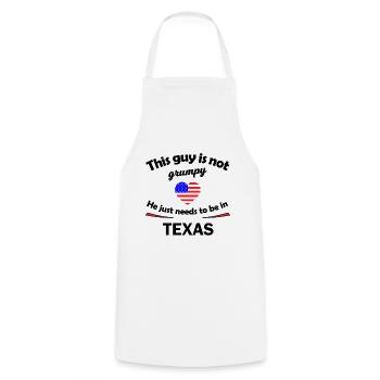 Fans des États-Unis et du Texas - Tablier de cuisine - blanc - Devant - AI Model Male 185 dark (185cm)