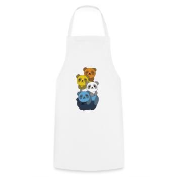 Aroace Flag Pride LGBTQ süßer Panda Haufen - Kochschürze - Weiß - Vorne - AI Model Male 185 dark (185cm)