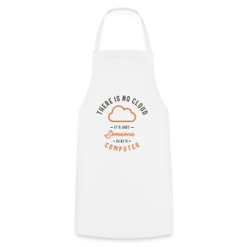 The Cloud It's Just Someone Else's Computer Funny - Cooking Apron - white - Front - AI Model Male 185 dark (185cm)
