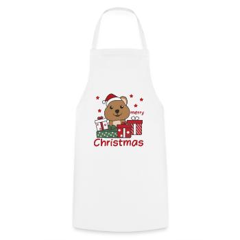 Quokka Cadeau de Noël Animaux d’hiver Quokkas - Tablier de cuisine - blanc - Devant - AI Model Male 185 dark (185cm)