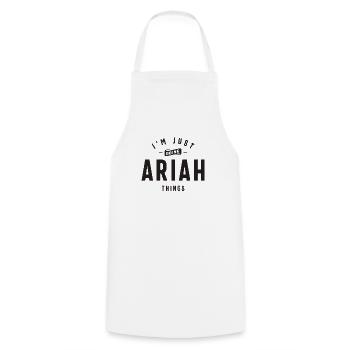 I'm Just Doing Ariah Things Personalized Name - Cooking Apron - white - Front - AI Model Male 185 dark (185cm)