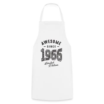 Awesome Since 1966 - 56th Birthday - Cooking Apron - white - Front - AI Model Male 185 dark (185cm)