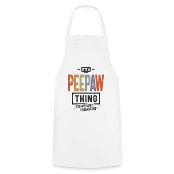 Mens It's a Peepaw Thing Funny Dad Opa - Kochschürze - Weiß - Vorne - AI Model Male 185 dark (185cm)