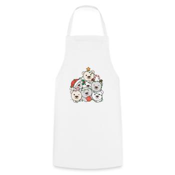 Arbre de Noël de l’ours polaire Drôle d’animal de Noël - Tablier de cuisine - blanc - Devant - AI Model Male 185 dark (185cm)