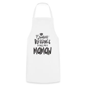 Womens Greatest Blessings Call Me Mamaw - Mothers - Cooking Apron - white - Front - AI Model Male 185 dark (185cm)