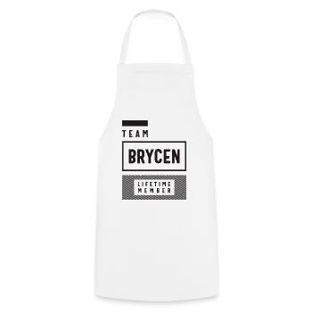 Team Brycen Lifetime Member - Cooking Apron - white - Front - AI Model Male 185 dark (185cm)