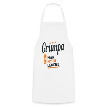 Grumpa The Man Myth Legend - Grandpa Dad - Cooking Apron - white - Front - AI Model Male 185 dark (185cm)