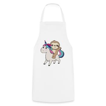 Paresseux Licorne Animaux mignons Licornes Paresseux - Tablier de cuisine - blanc - Devant - AI Model Male 185 dark (185cm)