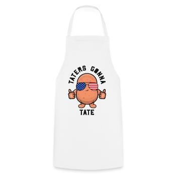 Taters geht zu Tate Potato Tater Tot Foodie Food - Kochschürze - Weiß - Vorne - AI Model Male 185 dark (185cm)