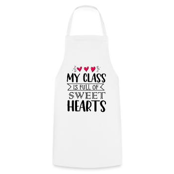 My Class Is Full Of Sweethearts - Cooking Apron - white - Front - AI Model Male 185 dark (185cm)
