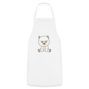 Alpaga animaux mignons pour enfants Alpagas manga - Tablier de cuisine - blanc - Devant - AI Model Male 185 dark (185cm)