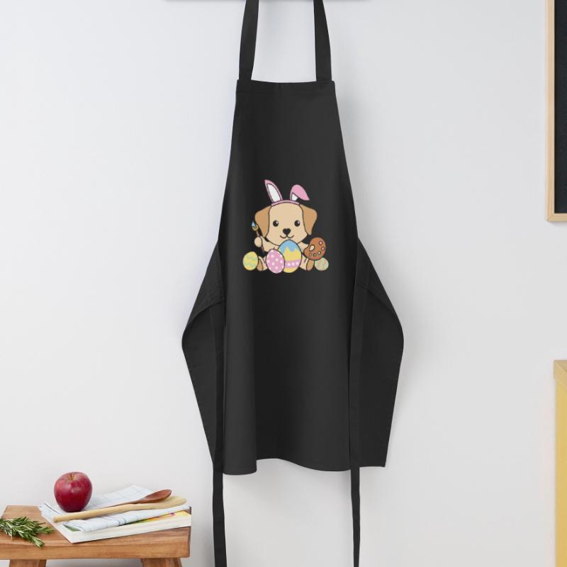 happy easter sweet Labrador Easter with Easter eggs Cooking Apron