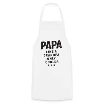 Papa wie ein Opa, nur cooler - Opa - Kochschürze - Weiß - Vorne - AI Model Male 185 dark (185cm)