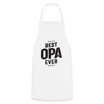 Show Your Love for Grandpa with Best Opa Ever - Cooking Apron - white - Front - AI Model Male 185 dark (185cm)