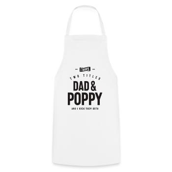 Papa & Poppy - Doublez les titres, doublez le plaisir - Tablier de cuisine - blanc - Devant - AI Model Male 185 dark (185cm)
