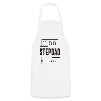 World's Best Step Dad Ever - Dad Grandpa Funny - Cooking Apron - white - Front - AI Model Male 185 dark (185cm)