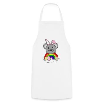 cute mice at Easter with Easter eggs mouse - Cooking Apron - white - Front - AI Model Male 185 dark (185cm)