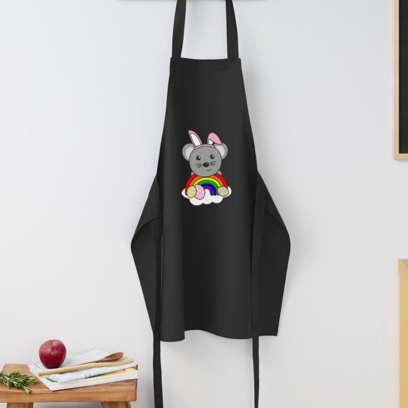 cute mice at Easter with Easter eggs mouse Cooking Apron