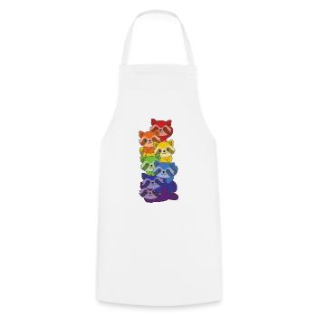 Regenbogen Einhorn süße bunte Einhorn für Kinder - Kochschürze - Weiß - Vorne - AI Model Male 185 dark (185cm)
