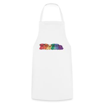 Rainbow Pug Flag Pride LGBTQ Cute Dogs - Cooking Apron - white - Front - AI Model Male 185 dark (185cm)