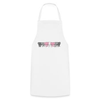 Demigirl Flag Pride LGBTQ Cute Elephant - Cooking Apron - white - Front - AI Model Male 185 dark (185cm)