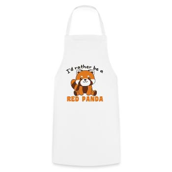 I'd rather be a Red Panda Cute Red Panda - Cooking Apron - white - Front - AI Model Male 185 dark (185cm)