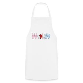 hijra flag pride LGBTQ mignon lapin bande - Tablier de cuisine - blanc - Devant - AI Model Male 185 dark (185cm)