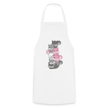 Demigirl Flag Pride LGBTQ Cute Squirrel - Cooking Apron - white - Front - AI Model Male 185 dark (185cm)