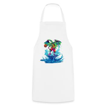 Cthulhu Basketball - Cooking Apron - white - Front - AI Model Male 185 dark (185cm)