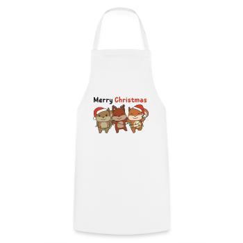 Squirrel, Christmas, Winter, Animals, Squirrel - Cooking Apron - white - Front - AI Model Male 185 dark (185cm)