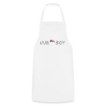 I am a Texan boy - Cooking Apron - white - Front - AI Model Male 185 dark (185cm)