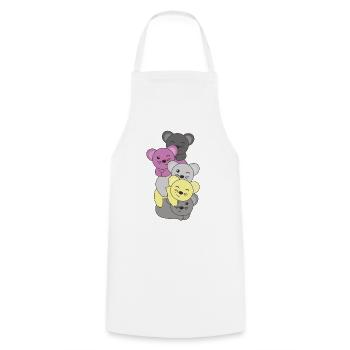 Perigirl Flag Pride LGBTQ süßer Maus Stapel - Kochschürze - Weiß - Vorne - AI Model Male 185 dark (185cm)