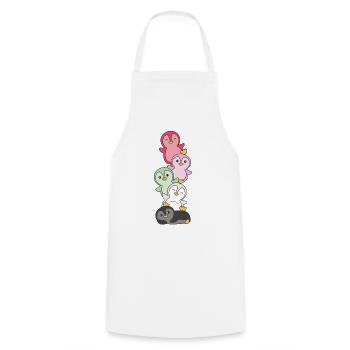 réciprocité drapeau fierté lgbtq mignon pingouin - Tablier de cuisine - blanc - Devant - AI Model Male 185 dark (185cm)