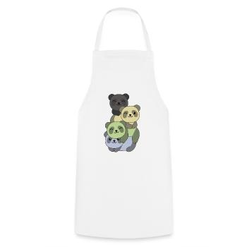 cassgender Flag Pride LGBTQ süße Panda - Kochschürze - Weiß - Vorne - AI Model Male 185 dark (185cm)